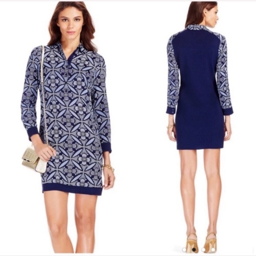 DIANA VON FURSTENBERG Sorrel silk/knit dress. Size small.